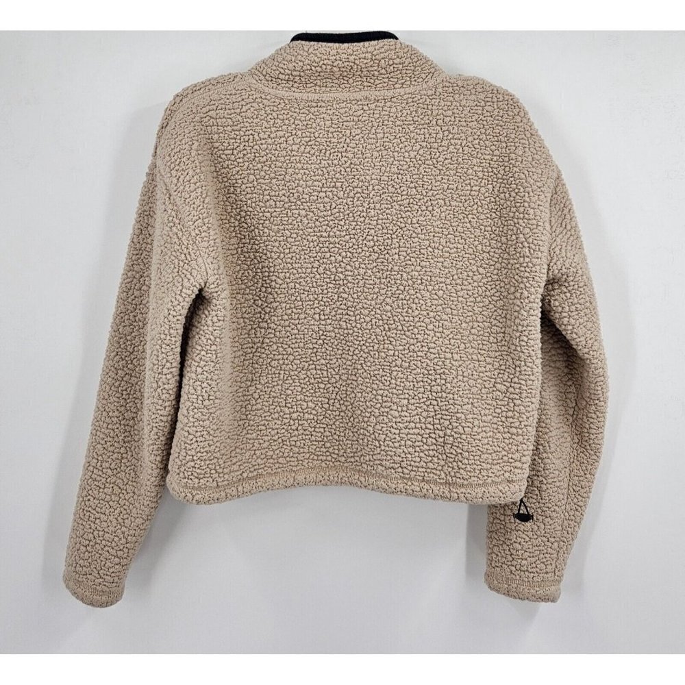 Tommy Hilfiger Womens 1/4 Snap Sherpa Fleece Pullover Sz S Tan Very good cond. - Picture 3 of 5